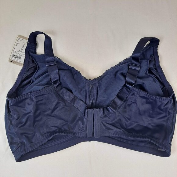 Amoena Nancy SB US Size 46G Navy Blue Lace Detail Adj Straps Back Closure NWT - Picture 6 of 13